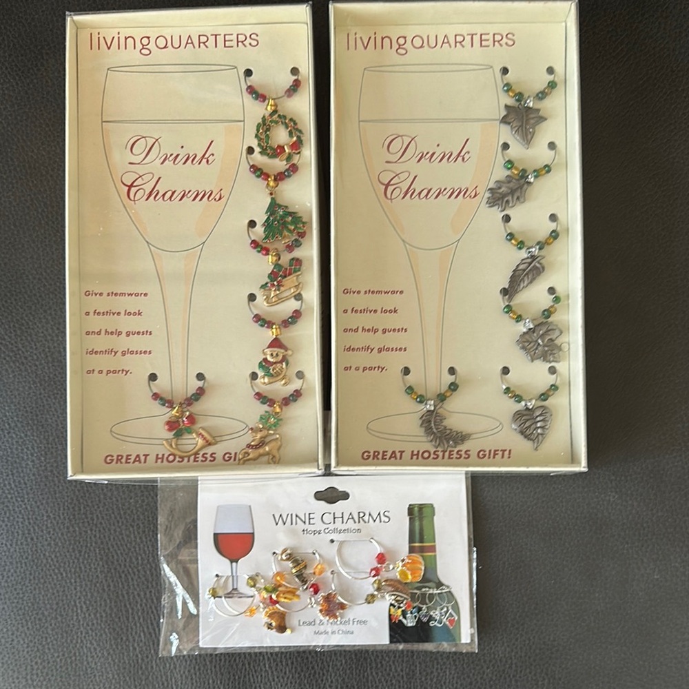 Wine Charms Set - Festive Multicolor